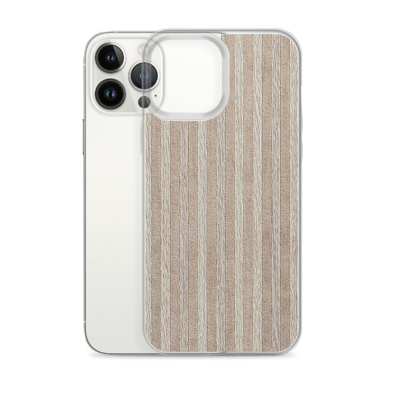 Load image into Gallery viewer, Light Brown Striped Wood iPhone Clear Thin Case CREATIVETECH
