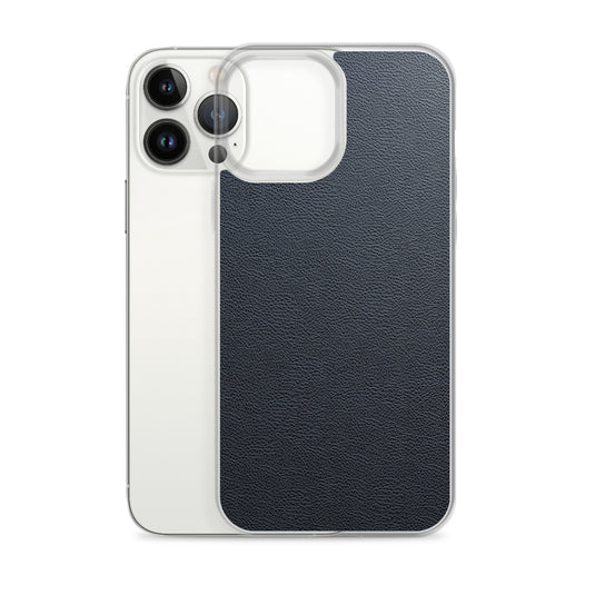 Black Leather iPhone Clear Thin Case CREATIVETECH