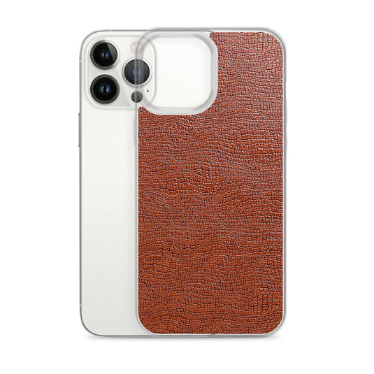 Exotic Brown Leather iPhone Clear Thin Case CREATIVETECH