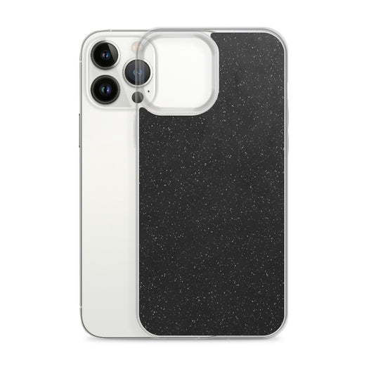 Black Speckled iPhone Clear Thin Case CREATIVETECH