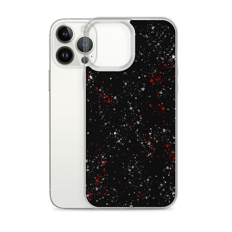 Load image into Gallery viewer, Painted Black White Red iPhone Clear Thin Case CREATIVETECH