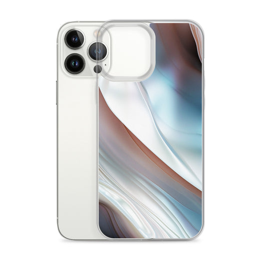 Pearl Blue iPhone Clear Thin Case CREATIVETECH