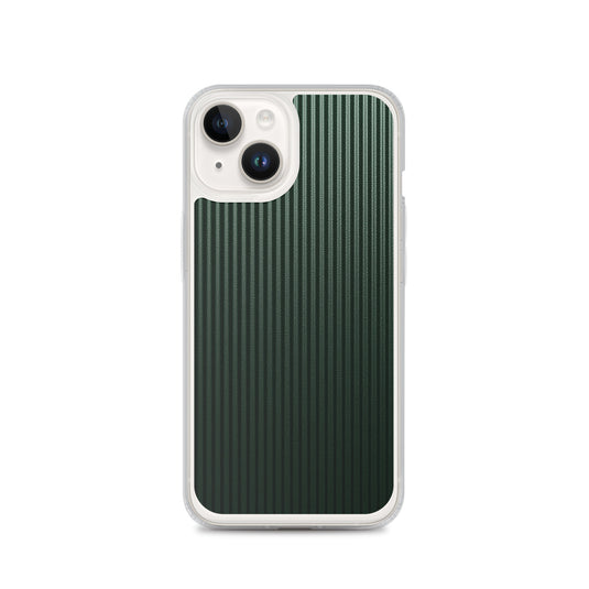 Dark Green Striped Carbon Fiber iPhone Clear Thin Case CREATIVETECH