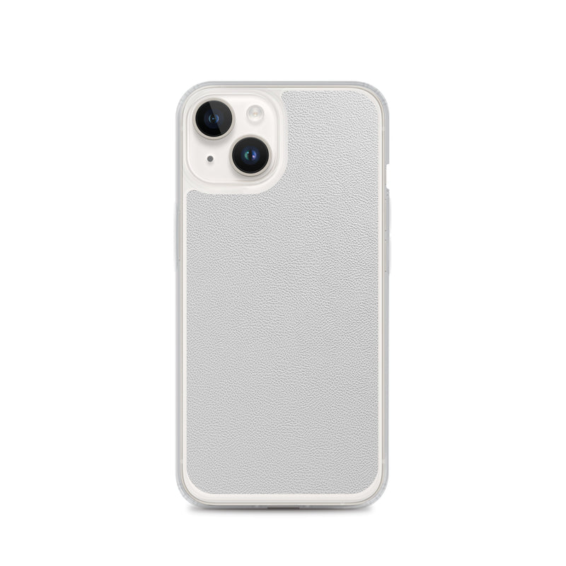 Load image into Gallery viewer, White Leather iPhone Clear Thin Case CREATIVETECH
