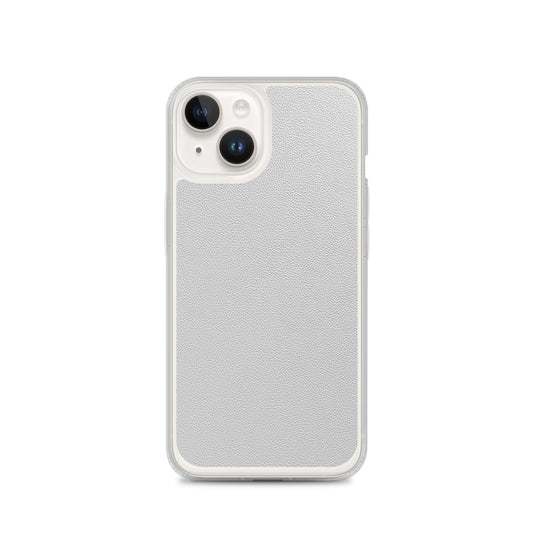 White Leather iPhone Clear Thin Case CREATIVETECH