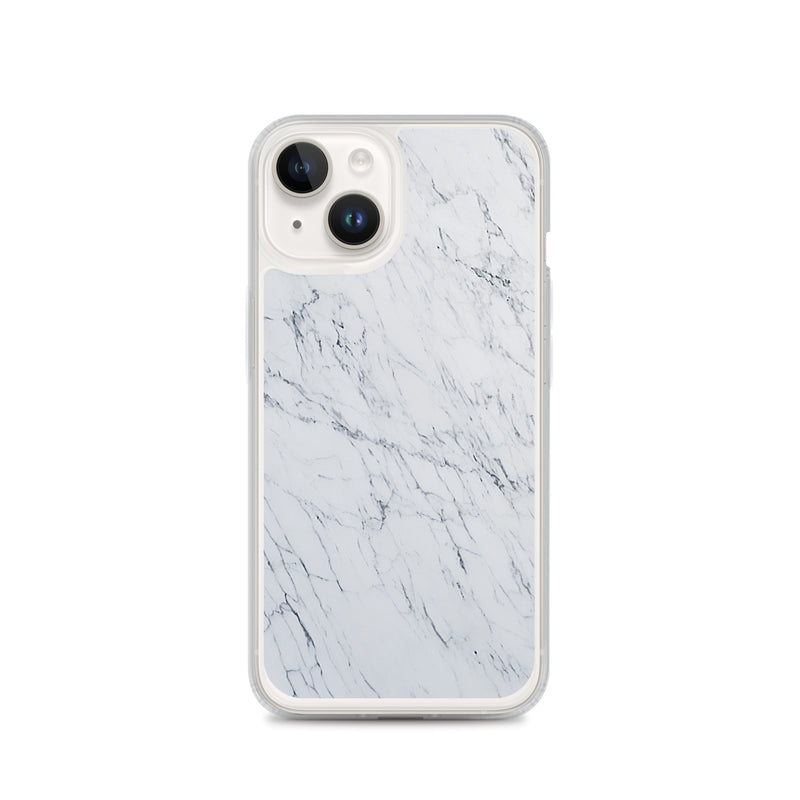 Load image into Gallery viewer, White Marble Stone iPhone Clear Thin Case CREATIVETECH
