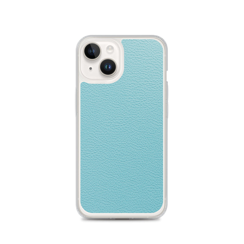 Load image into Gallery viewer, Mint Green Leather iPhone Clear Thin Case CREATIVETECH