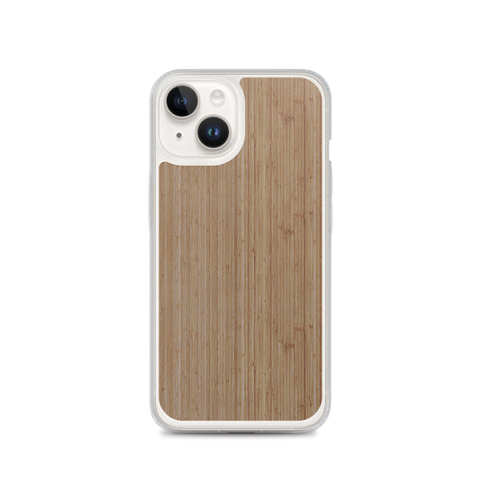 Bamboo Brown Wood iPhone Clear Thin Case CREATIVETECH