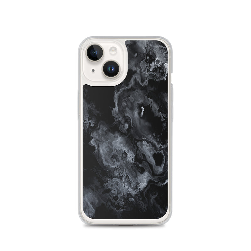 Load image into Gallery viewer, Black Marble Stone iPhone Clear Thin Case CREATIVETECH
