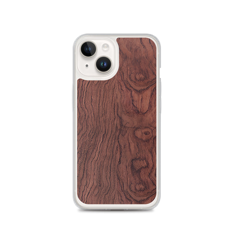 Load image into Gallery viewer, Bubinga Brown Wood iPhone Clear Thin Case CREATIVETECH