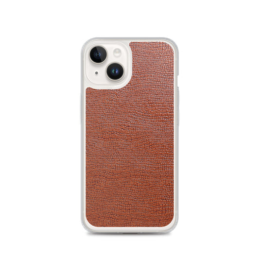 Exotic Brown Leather iPhone Clear Thin Case CREATIVETECH