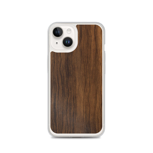 Dark Brown Wood iPhone Clear Thin Case CREATIVETECH