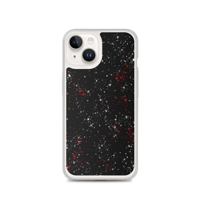 Load image into Gallery viewer, Painted Black White Red iPhone Clear Thin Case CREATIVETECH