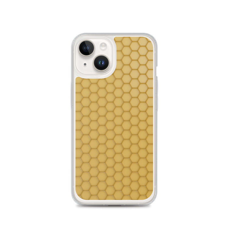 Load image into Gallery viewer, Honeycomb Wax Yellow  iPhone Clear Thin Case CREATIVETECH
