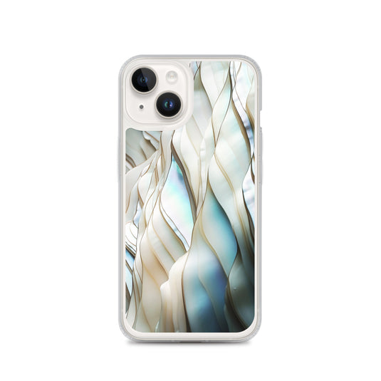 Cream Blue White Pearl iPhone Clear Thin Case CREATIVETECH