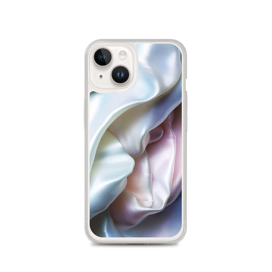 Tender Pink Blue Pearl iPhone Clear Thin Case CREATIVETECH