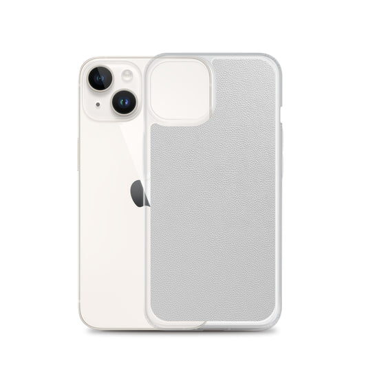 White Leather iPhone Clear Thin Case CREATIVETECH