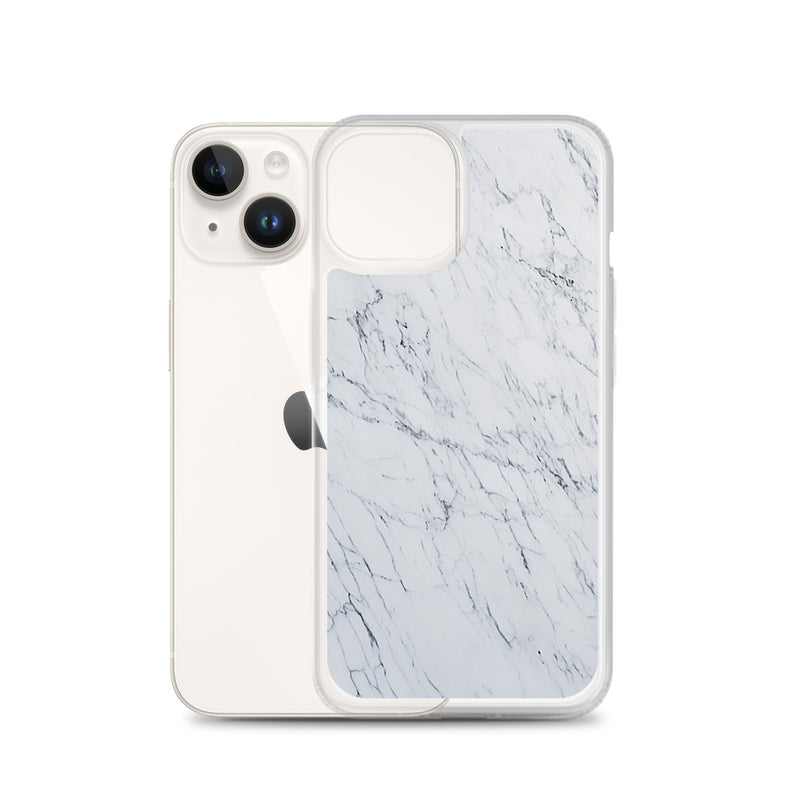 Load image into Gallery viewer, White Marble Stone iPhone Clear Thin Case CREATIVETECH
