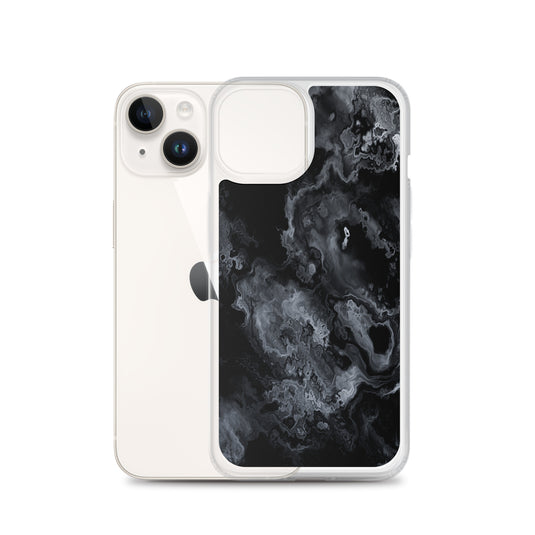 Black Marble Stone iPhone Clear Thin Case CREATIVETECH