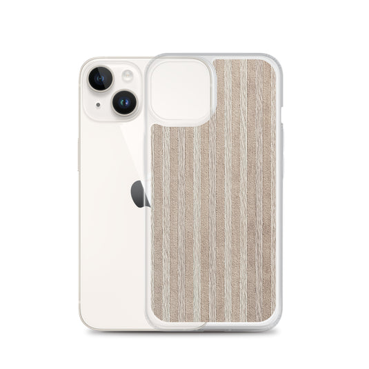 Light Brown Striped Wood iPhone Clear Thin Case CREATIVETECH