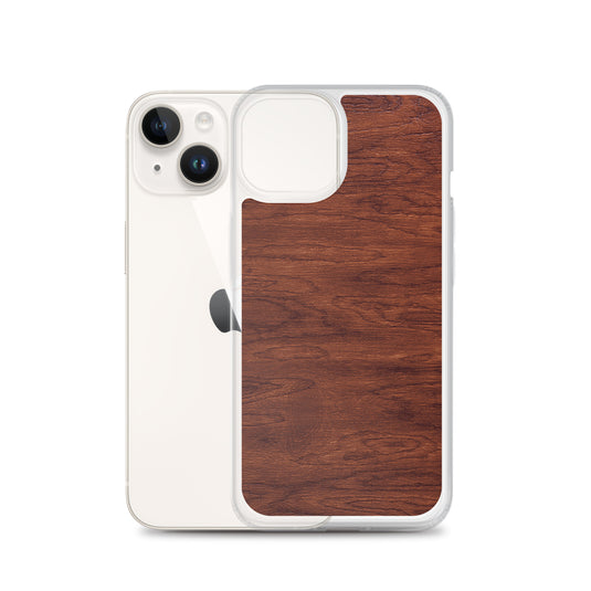 Brown Wood iPhone Clear Thin Case CREATIVETECH