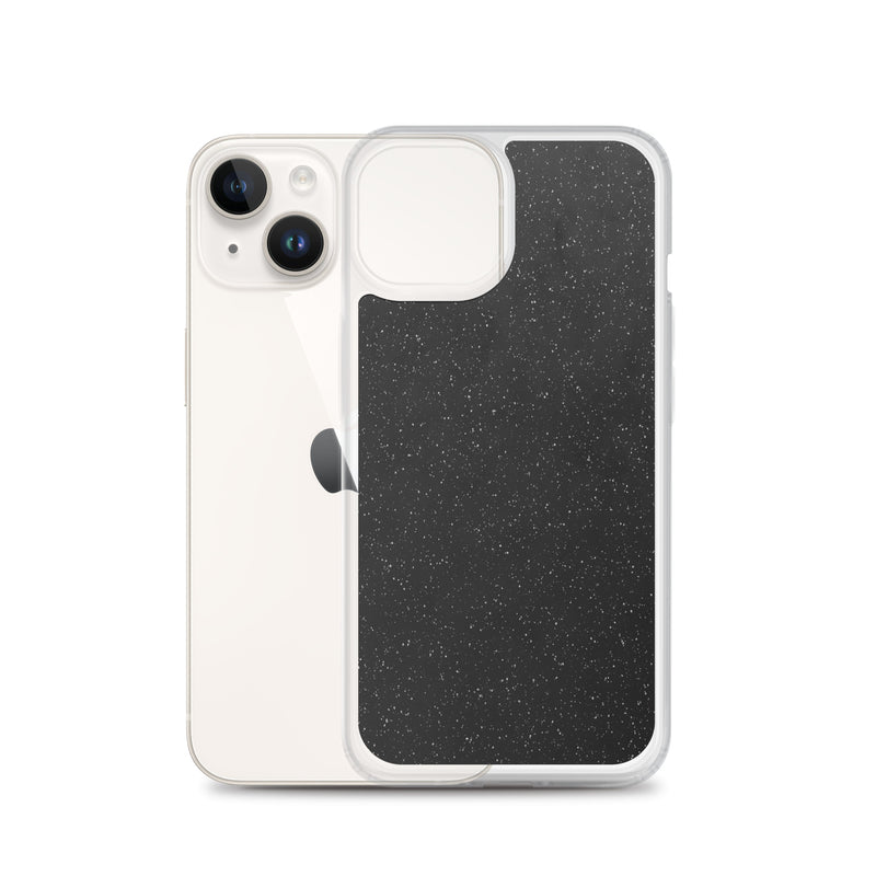 Load image into Gallery viewer, Black Speckled iPhone Clear Thin Case CREATIVETECH
