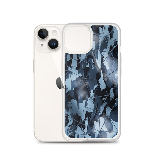 Dark Grey Military Camouflage Tech Polygon iPhone Clear Thin Case CREATIVETECH