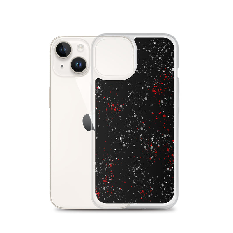 Load image into Gallery viewer, Painted Black White Red iPhone Clear Thin Case CREATIVETECH