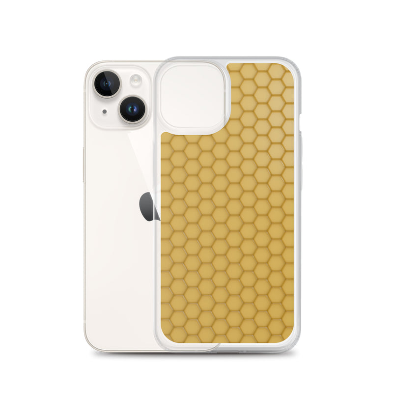 Load image into Gallery viewer, Honeycomb Wax Yellow  iPhone Clear Thin Case CREATIVETECH
