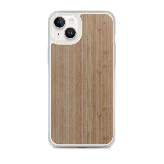 Bamboo Brown Wood iPhone Clear Thin Case CREATIVETECH