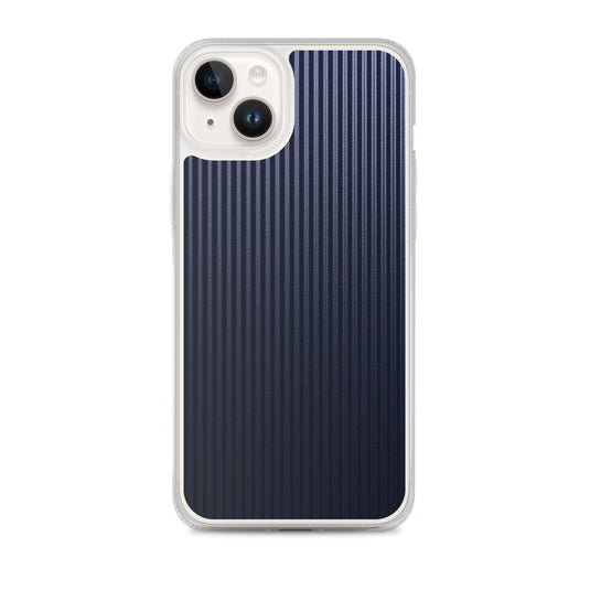 Dark Blue Ribbed Carbon Fiber iPhone Clear Thin Case CREATIVETECH