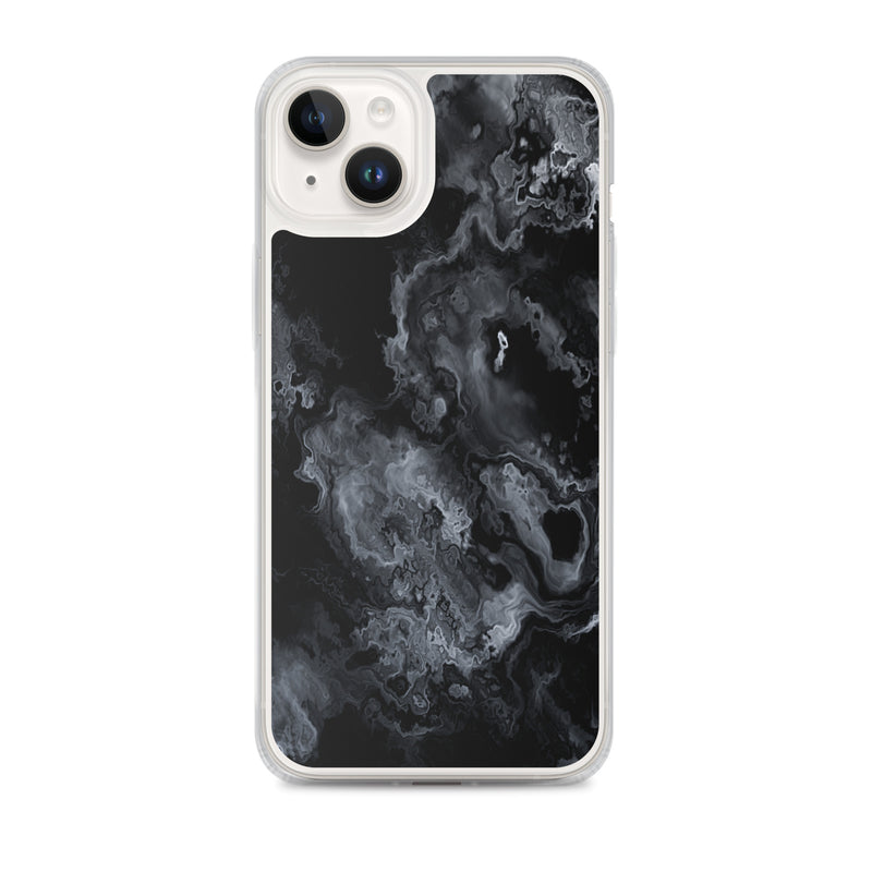 Load image into Gallery viewer, Black Marble Stone iPhone Clear Thin Case CREATIVETECH
