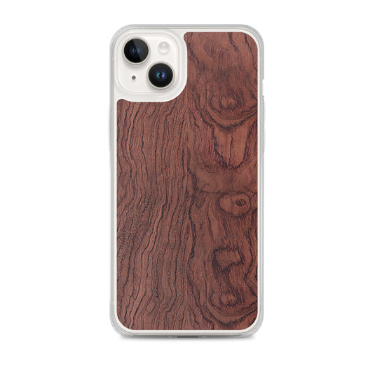 Bubinga Brown Wood iPhone Clear Thin Case CREATIVETECH