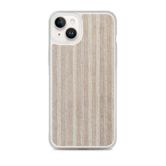 Light Brown Striped Wood iPhone Clear Thin Case CREATIVETECH