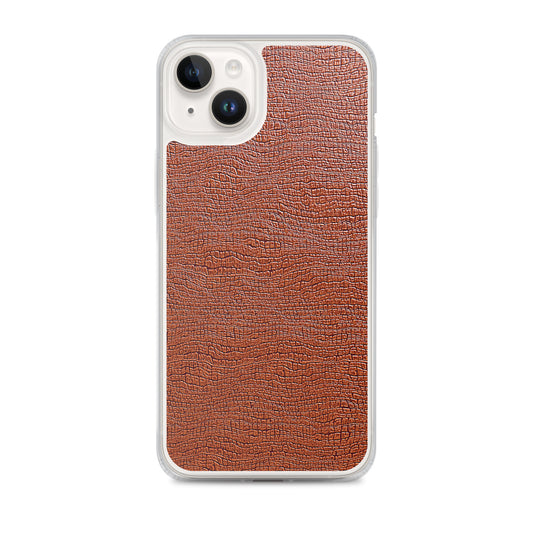 Exotic Brown Leather iPhone Clear Thin Case CREATIVETECH