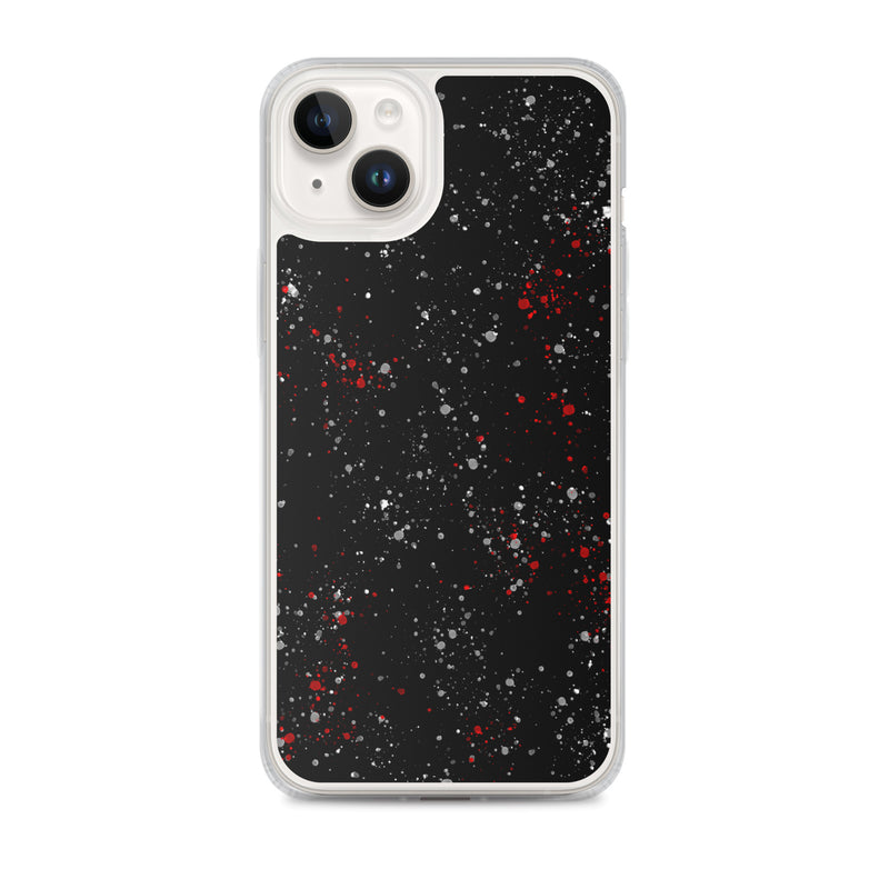 Load image into Gallery viewer, Painted Black White Red iPhone Clear Thin Case CREATIVETECH