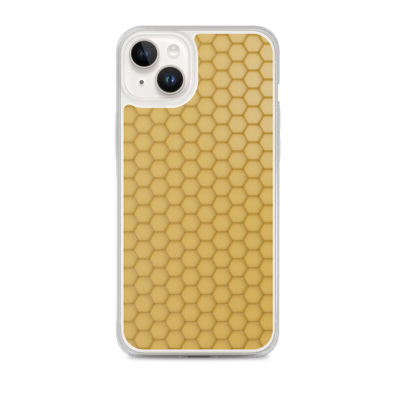 Load image into Gallery viewer, Honeycomb Wax Yellow  iPhone Clear Thin Case CREATIVETECH
