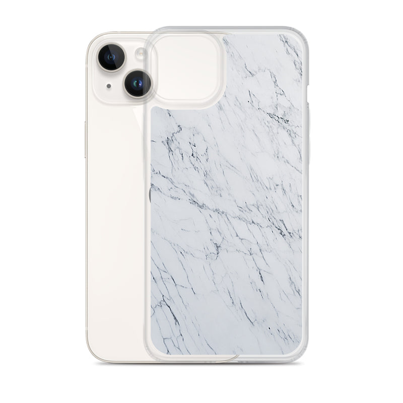 Load image into Gallery viewer, White Marble Stone iPhone Clear Thin Case CREATIVETECH
