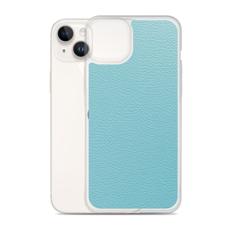 Load image into Gallery viewer, Mint Green Leather iPhone Clear Thin Case CREATIVETECH