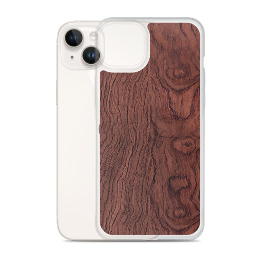 Bubinga Brown Wood iPhone Clear Thin Case CREATIVETECH