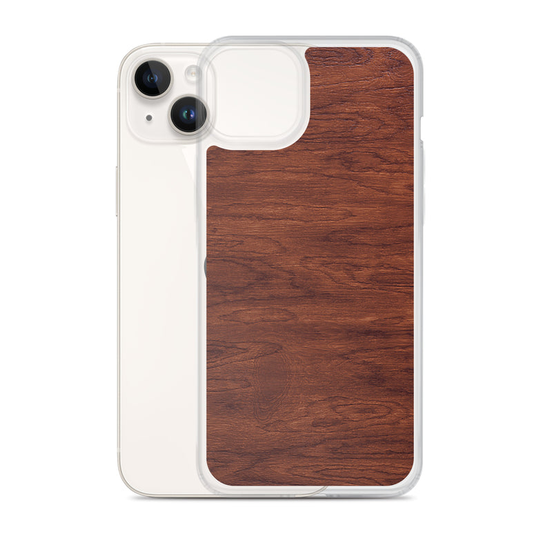Load image into Gallery viewer, Brown Wood iPhone Clear Thin Case CREATIVETECH