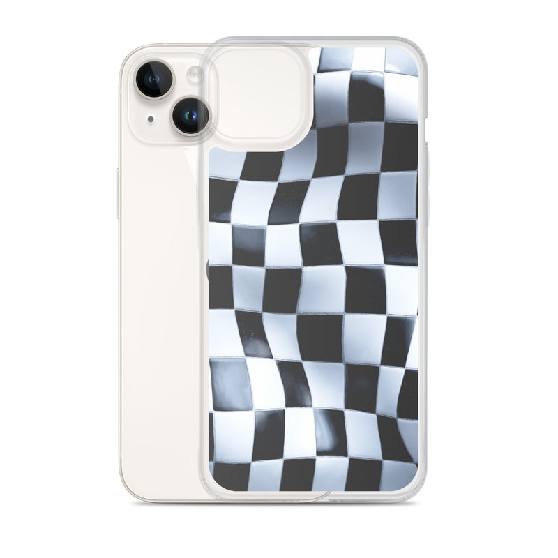 Load image into Gallery viewer, Chess Board Black White iPhone Clear Thin Case CREATIVETECH
