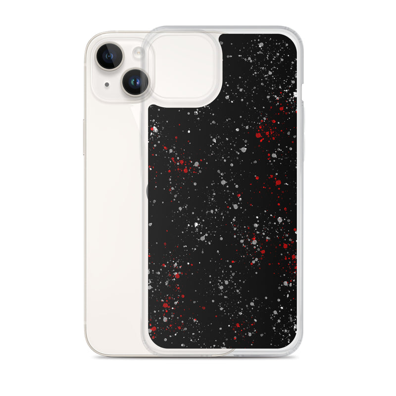 Load image into Gallery viewer, Painted Black White Red iPhone Clear Thin Case CREATIVETECH
