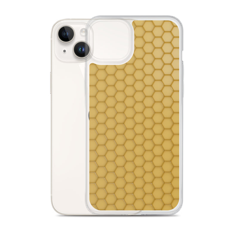 Load image into Gallery viewer, Honeycomb Wax Yellow  iPhone Clear Thin Case CREATIVETECH
