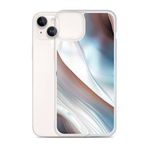 Pearl Blue iPhone Clear Thin Case CREATIVETECH