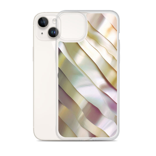 Soft Yellow Pink Pearl iPhone Clear Thin Case CREATIVETECH