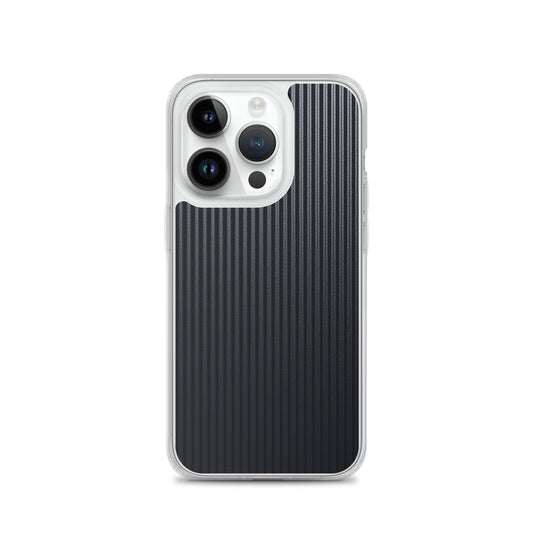 Dark Grey Striped Carbon Fiber iPhone Clear Thin Case CREATIVETECH