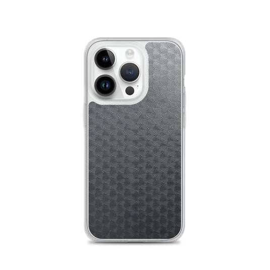 Dark Grey Carved Metal iPhone Clear Thin Case CREATIVETECH