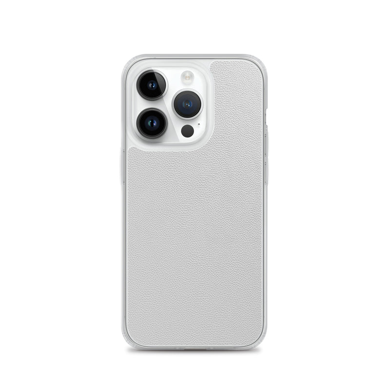 Load image into Gallery viewer, White Leather iPhone Clear Thin Case CREATIVETECH