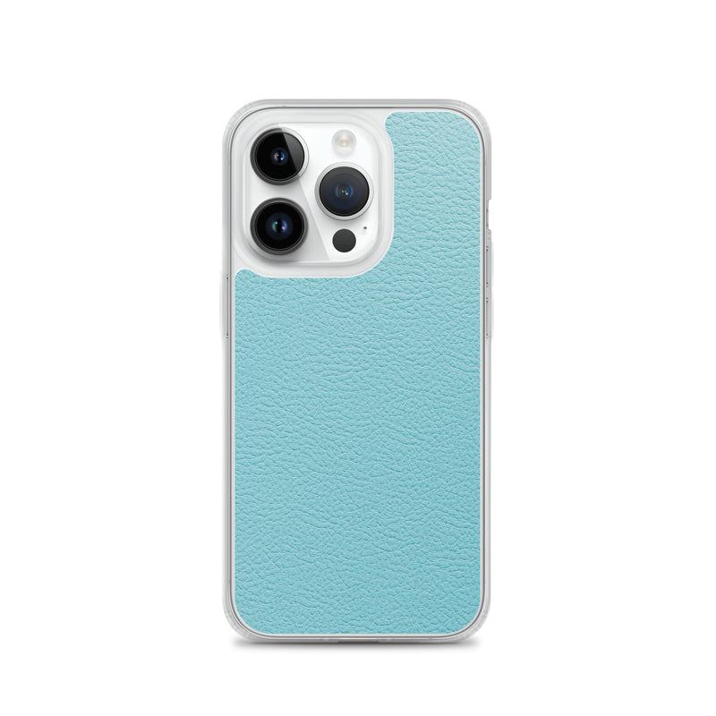 Load image into Gallery viewer, Mint Green Leather iPhone Clear Thin Case CREATIVETECH